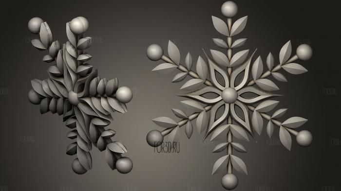 Star snowflake 07 stl model for CNC